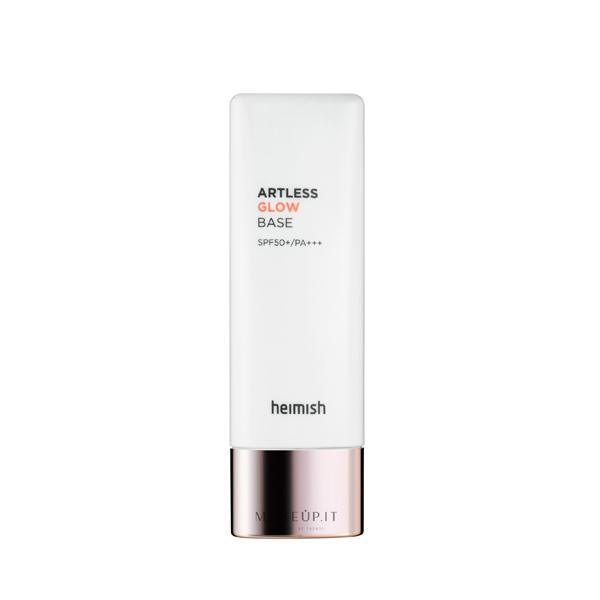 Heimish Artless Glow Base SPF 50+ PA+++ 40ml with tone-up effect, botanical extracts, and sun protection for radiant skin