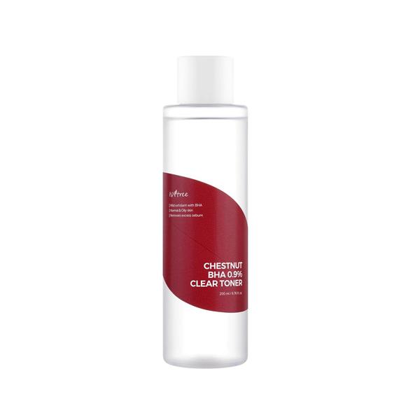 Isntree Chestnut BHA 0.9% Clear Toner for exfoliating, pore care, and oil control