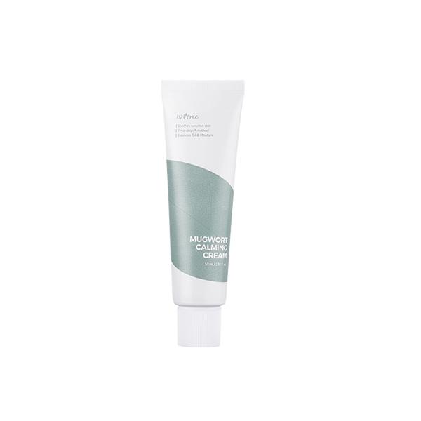 Isntree Mugwort Calming Cream 50ml with mugwort extract and panthenol for soothing, barrier repair, and redness relief