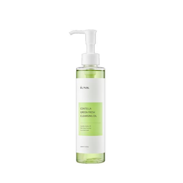 iUNIK Centella Green Fresh Cleansing Oil for makeup removal, pore care, and sensitive skin soothing
