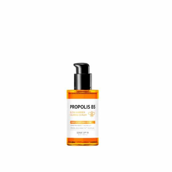 Some By Mi Propolis B5 Glow Barrier Calming Serum 50ml bottle for soothing, strengthening, and brightening sensitive skin