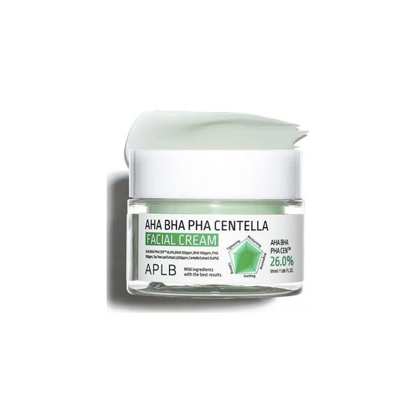 APLB AHA BHA PHA Centella Facial Cream 55ml – Gentle Exfoliating & Soothing Cream