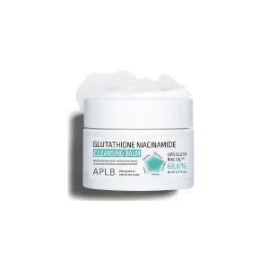 APLB Glutathione Niacinamide Cleansing Balm jar with brightening and pore-care ingredients