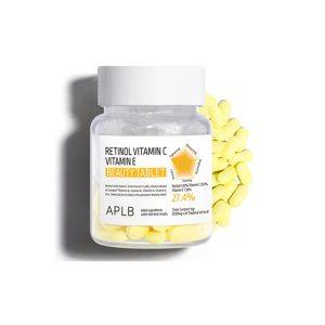 APLB Retinol Vitamin C Vitamin E Beauty Tablets for anti-aging, brightening, and skin renewal