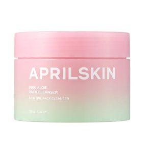Aprilskin Pink Aloe Pack Cleanser 120g – 4-in-1 Mask-to-Foam Cleanser for Sensitive Skin