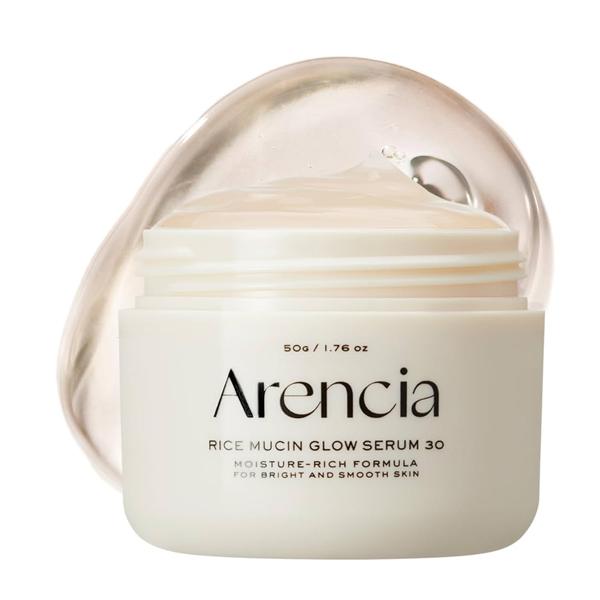 Arencia Rice Mucin Glow Serum for brightening, hydration, and skin texture refinement