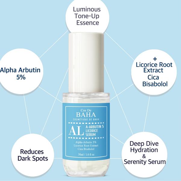 Cos De Baha A-Arbutin 5 Licorice Serum (AL) 30ml - Image 2