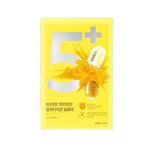 Numbuzin No.5+ Vitamin Spotlight Sheet Mask for brightening, tone correction, and hydration