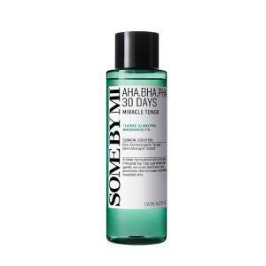 Some By Mi AHA BHA PHA 30 Days Miracle Toner 150ml exfoliating toner with tea tree and papaya extract