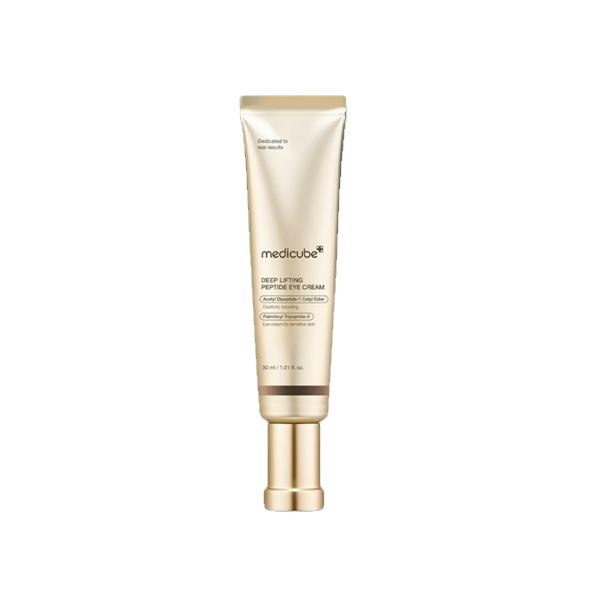 Medicube Deep Lifting Peptide Eye Cream tube with peptide complex and hyaluronic acid