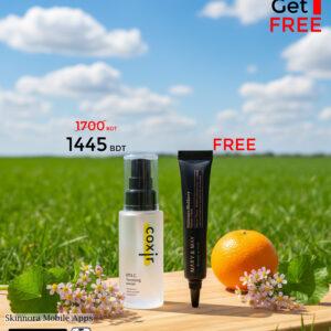 Coxir Vita C Toning Serum 50ml + MARY & MAY Blackberry Complex Eye Cream (Free)