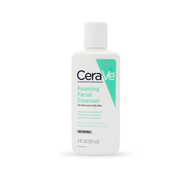 CeraVe Foaming Facial Cleanser for Normal to Oily Skin 87ml 1 CeraVe Foaming Facial Cleanser for Normal to Oily Skin