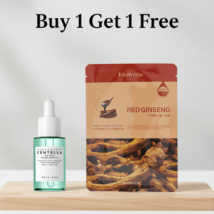 SKIN1004 Madagascar Centella Tea-Trica Relief Ampoule 30ml+Farmstay Visible Difference Mask Sheet Red ginseng 23ml (Free)