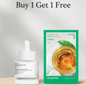 SKIN1004 Madagascar Centella Niacinamide 10 Boosting Shot Ampoule 30ml+Innisfree Kombucha Energy Mask 22ml (Free)