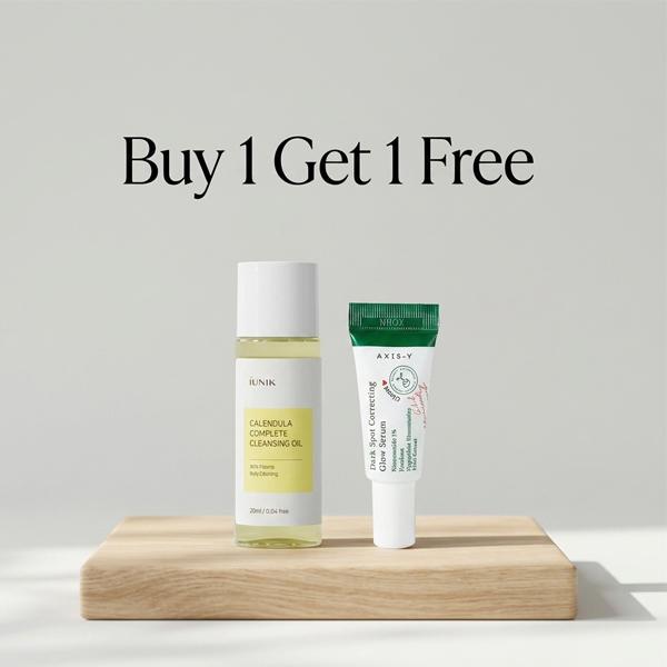 Iunik Calendula Complete Cleansing Oil 25ml+ Axis-Y Dark Spot Correcting Glow Serum 5ml (Free) 1 Iunik Calendula Complete Cleansing Oil 25ml