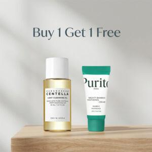 SKIN1004 Madagascar Centella Light Cleansing Oil 30ml + Purito Seoul Mighty Bamboo Panthenol Cream 15ml