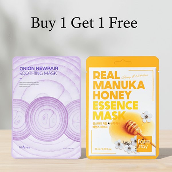 Isntree Onion Newpair Soothing Mask 25ml+Farm Stay Real Manuka Honey Essence Mask 23ml (Free) 1 Isntree Onion Newpair Soothing Mask 25ml+Farm Stay Real Manuka Honey Essence Mask 23ml (Free)
