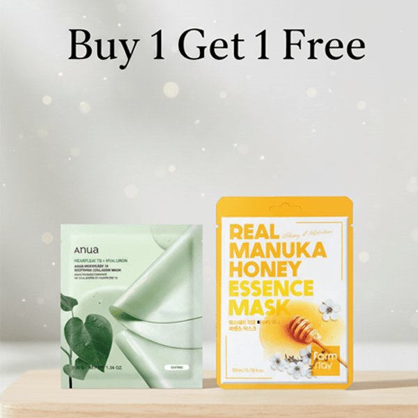 Anua Heartleaf 70 Soothing Collagen Mask 38g+Farm Stay Real Manuka Honey Essence Mask 23ml(Free) 1 Anua Heartleaf 70 Soothing Collagen Mask 38g+Farm Stay Real Manuka Honey Essence Mask 23ml(Free)