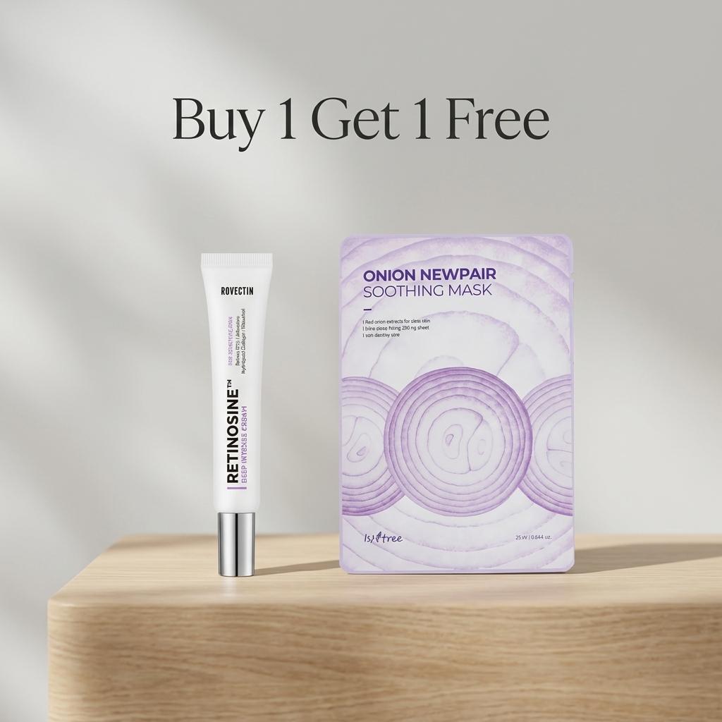 Rovectin Retinosine Deep Intense Cream 30ml + Isntree Onion Newpair Soothing Mask 25ml (Free) 1 Rovectin Retinosine Deep Intense Cream 30ml