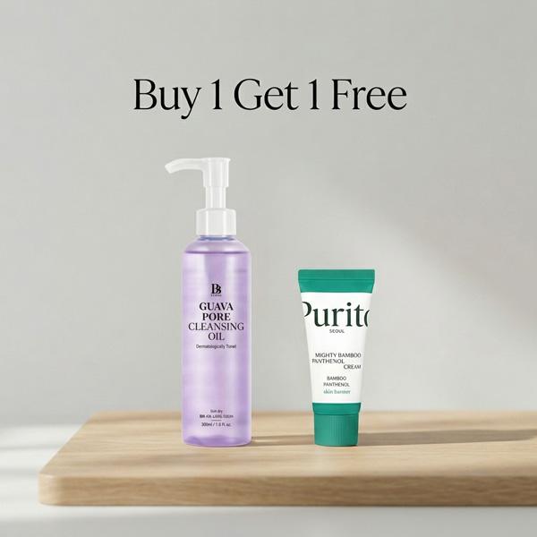 Benton Guava Blackhead Pore Cleansing Oil 200ml + Purito Seoul Mighty Bamboo Panthenol Cream 15ml (Free) 1 Benton Guava Blackhead Pore Cleansing Oil 200ml